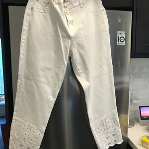 Joseph Ribcoff white denim jeans